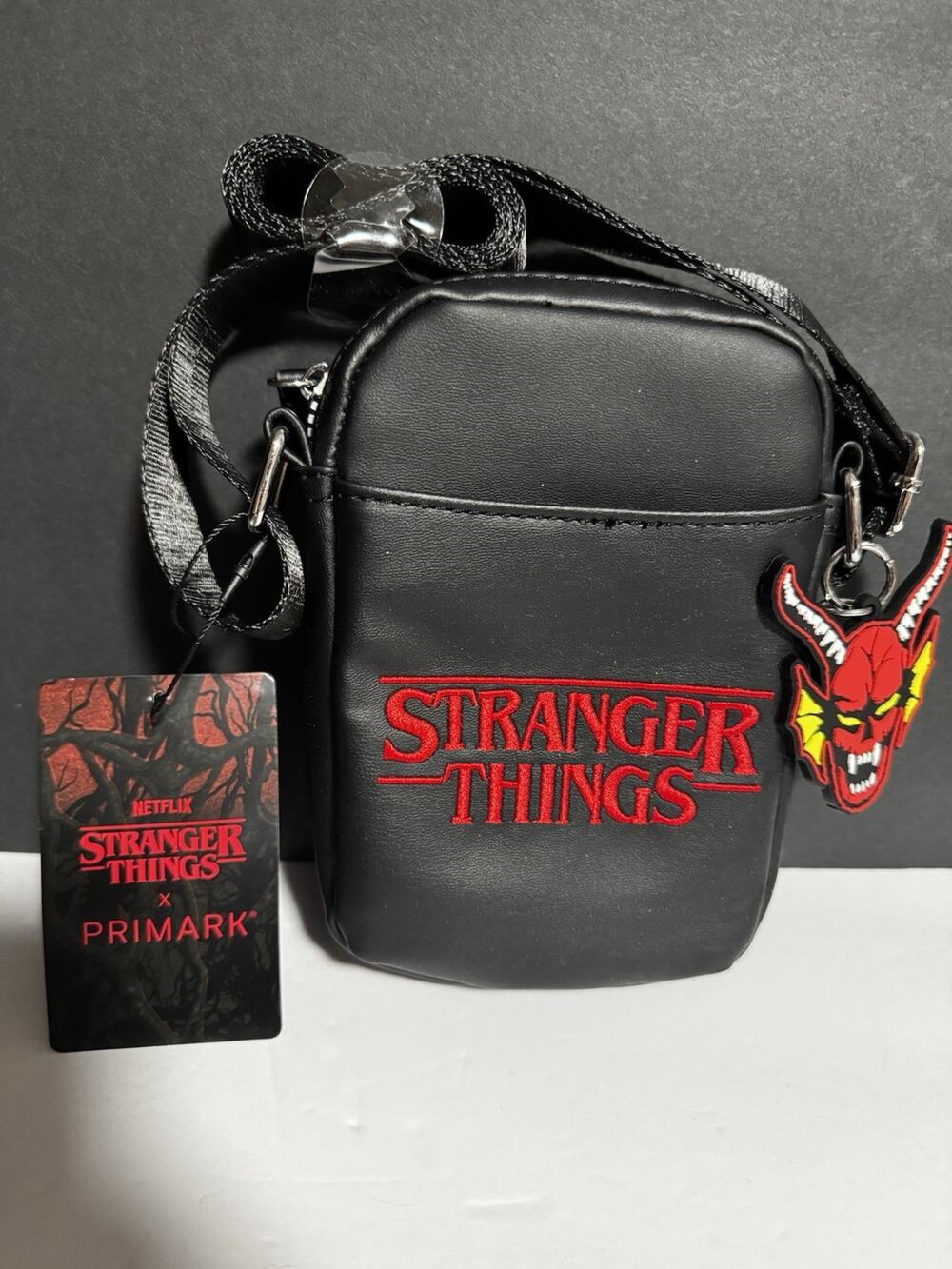 Stranger Things x Primark Crossbody Bag Black Unisex NEW
